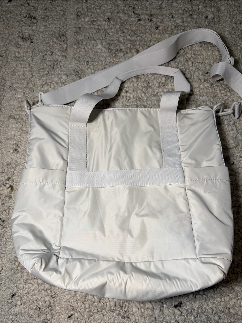 adidas Cream Quilted Tote Bag with Dual Straps - Picture 2 of 9